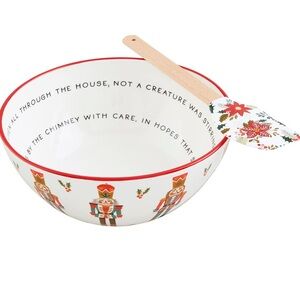 Mud Pie Toy Nutcracker Soldier Theme Mixing Bowl Christmas
